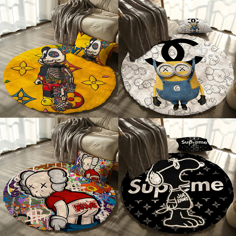 Bedroom Mat ラグ 円形 短毛 1129-2-3-2