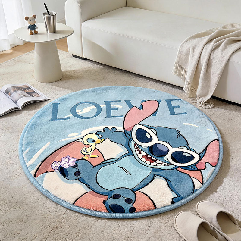 Bedroom Mat ラグ 円形 短毛 260605-36