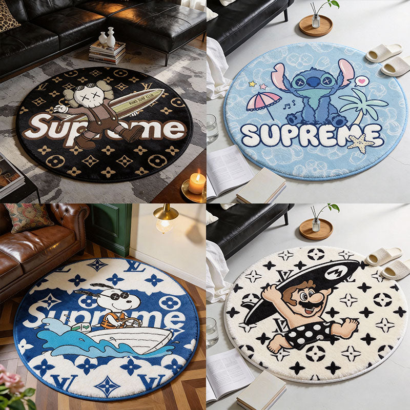 Bedroom Mat ラグ 円形 短毛 260123-29