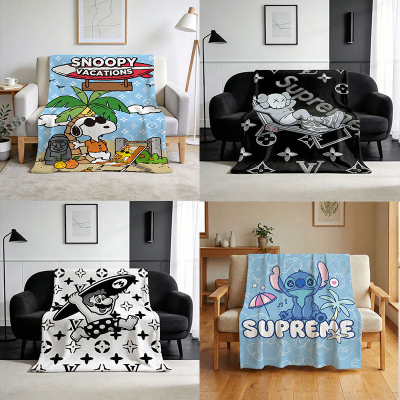 Blanket 毛布 ブランケット スワンネル2wayひざ掛け 260202-1