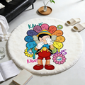 Bedroom Mat ラグ 円形 短毛 719-1-9