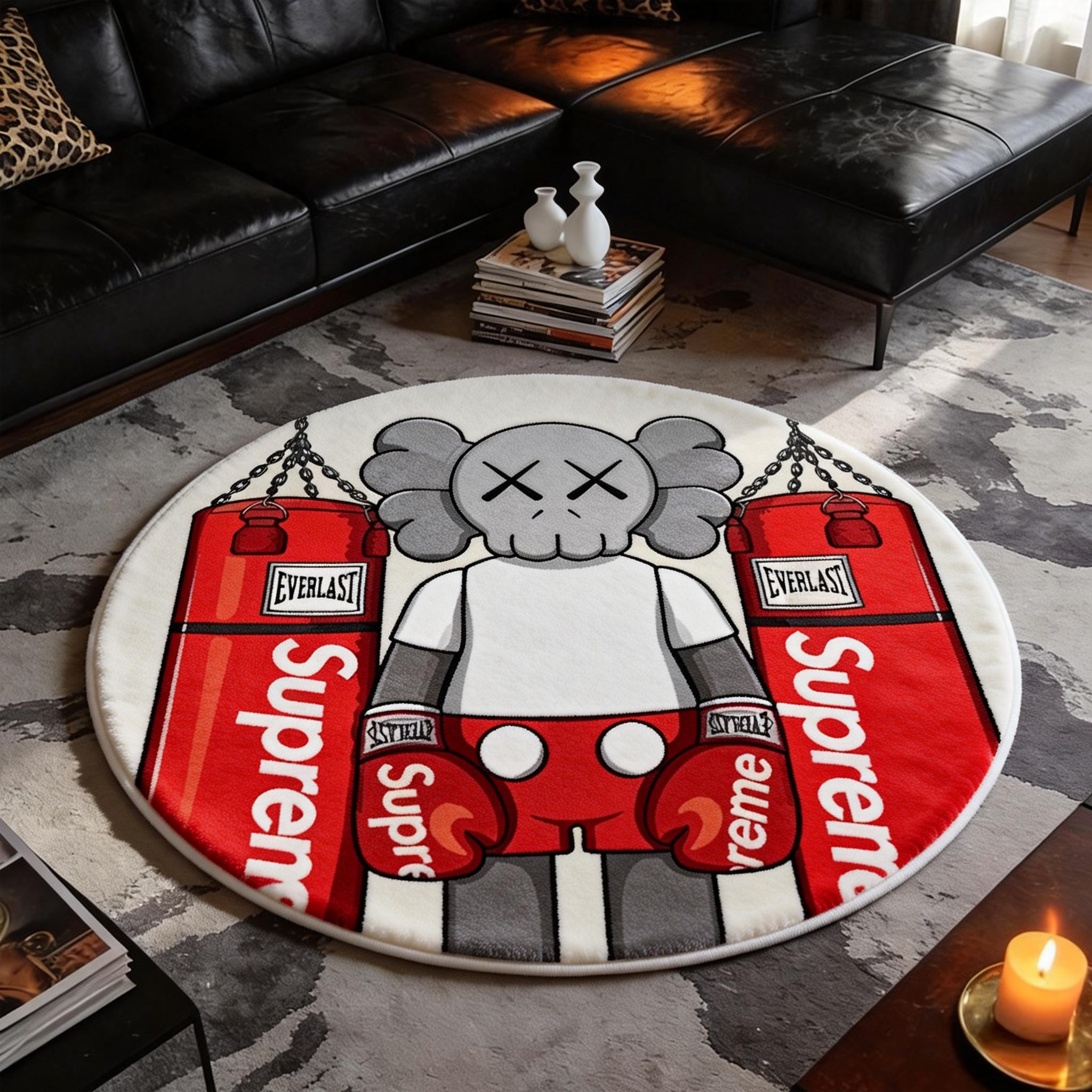 Bedroom Mat ラグ 円形 短毛 1124-2-2