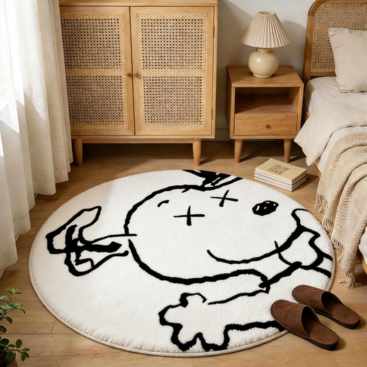 Bedroom Mat ラグ 円形 短毛 824-1-7-2