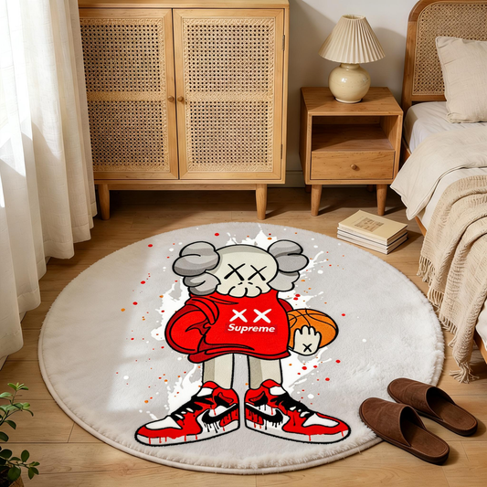 Bedroom Mat ラグ 円形 短毛 1115-1-10-1