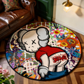 Bedroom Mat ラグ 円形 短毛 824-1-11