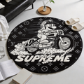 Bedroom Mat ラグ 円形 短毛 260306-4
