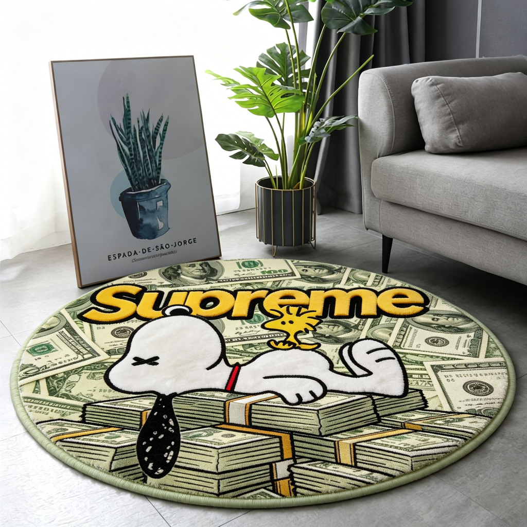Bedroom Mat ラグ 円形 短毛260415-24