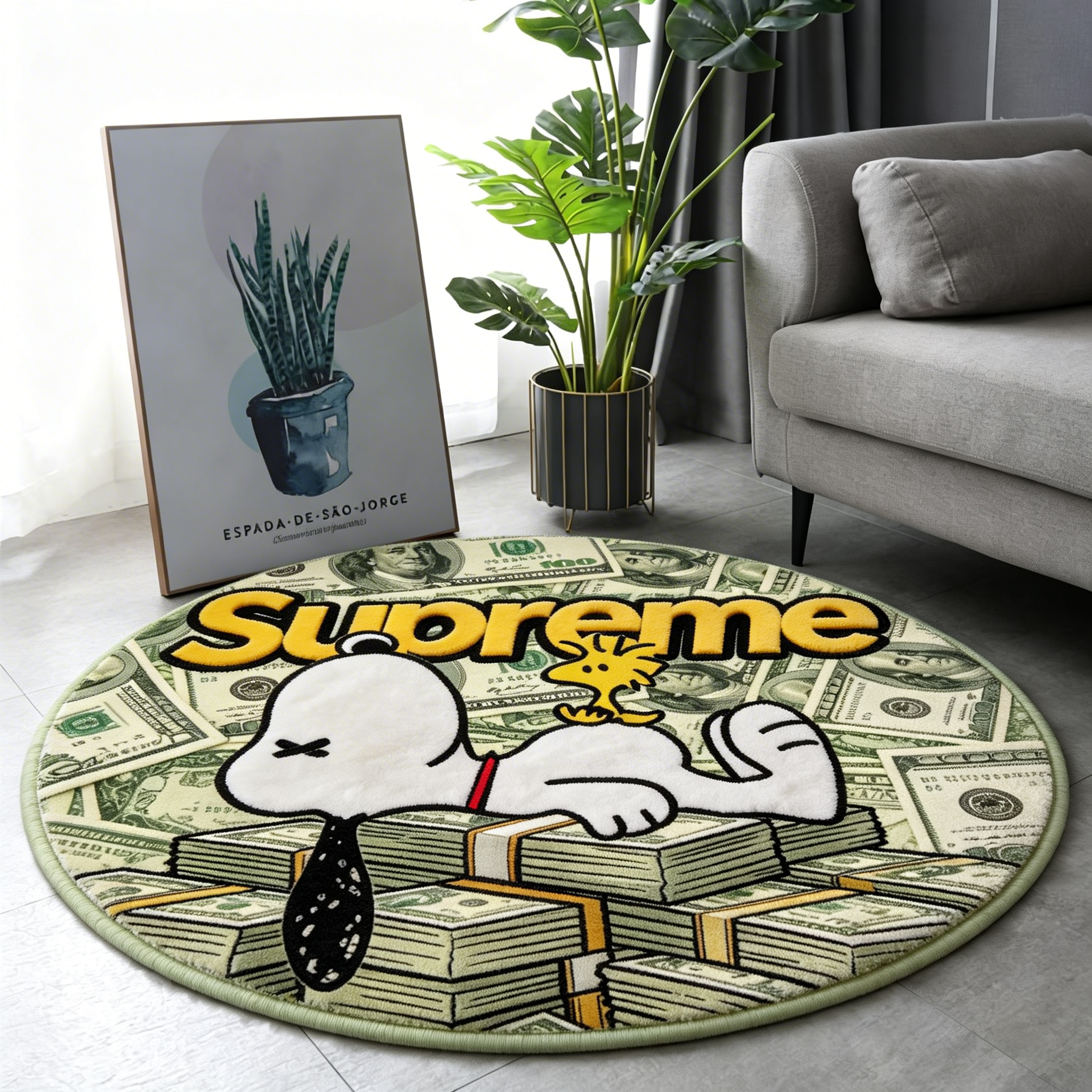 Bedroom Mat ラグ 円形 短毛260415-24
