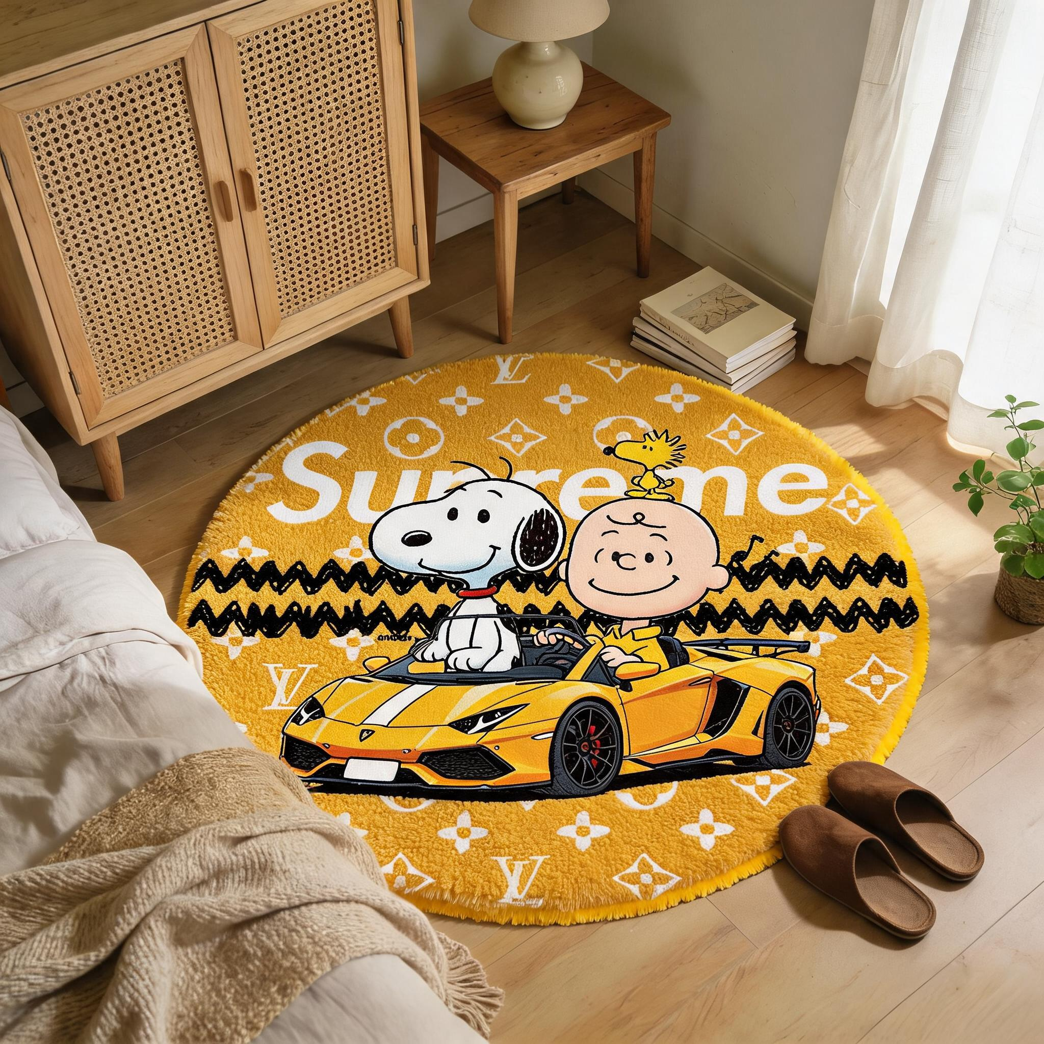 Bedroom Mat ラグ 円形 短毛 260527-20