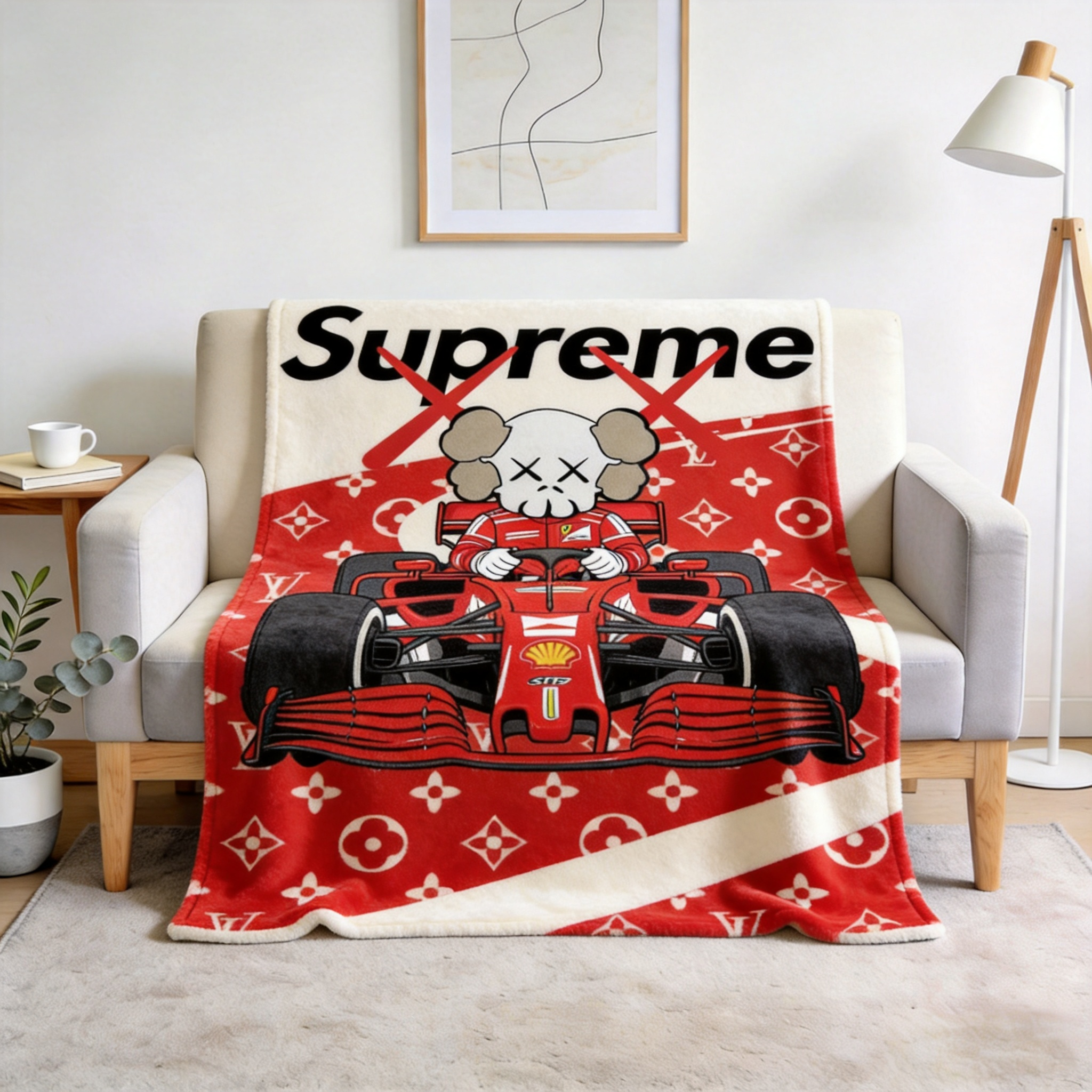 Blanket 毛布 ブランケット スワンネル2wayひざ掛け260527-37