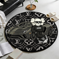 Bedroom Mat ラグ 円形 短毛 260527-25