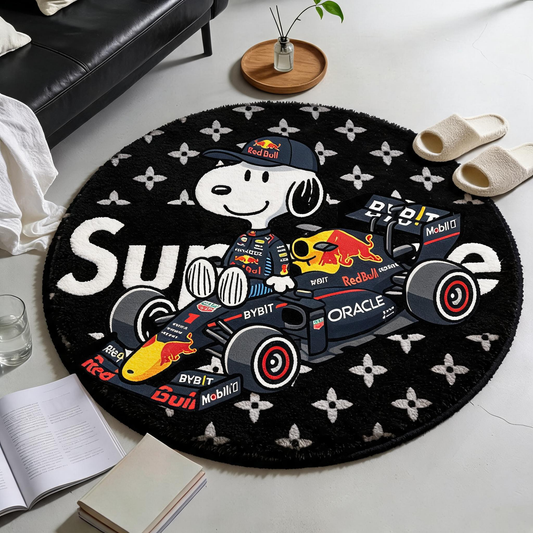 Bedroom Mat ラグ 円形 短毛 260527-21