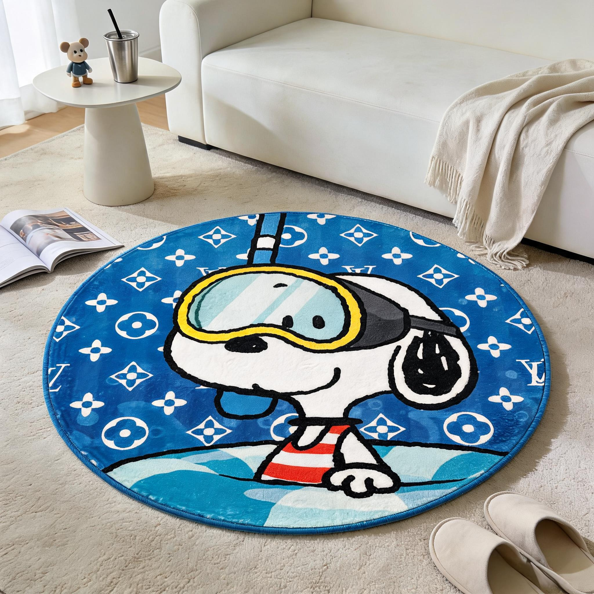Bedroom Mat ラグ 円形 短毛 260605-38