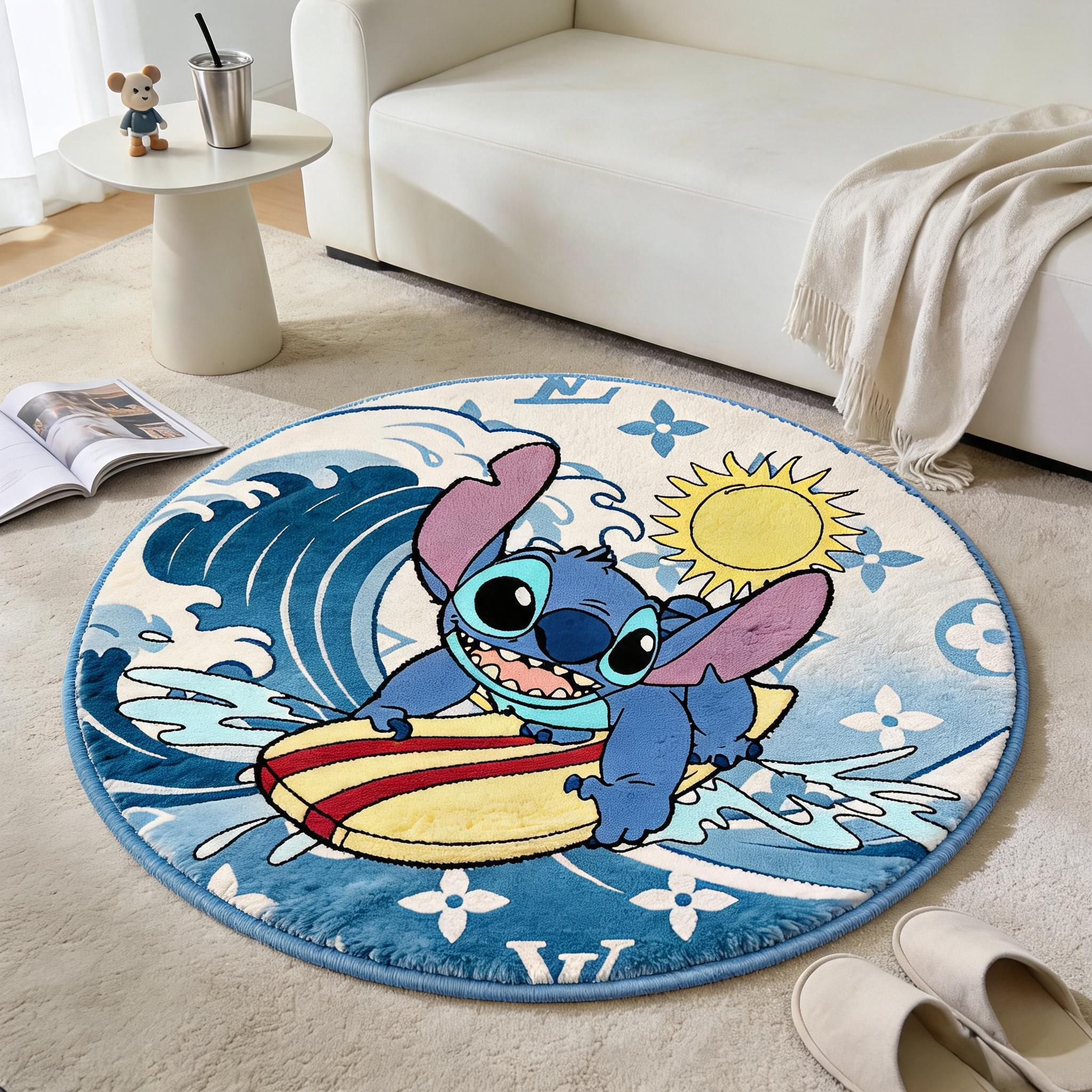 Bedroom Mat ラグ 円形 短毛 260605-34
