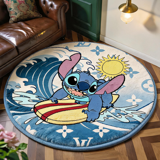 Bedroom Mat ラグ 円形 短毛 260605-34