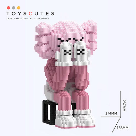 カウズ KAWS  Passing Through ピンク ナノブロック互換性ブロック